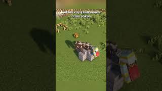 Minecraft Basit İnek Farmı (Yemek - Deri farmı) 1.20/1.19