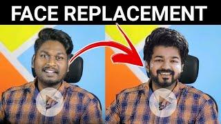 How to Change Face in a Video? Replace Face in Video | Vijay Deepfake | Tamil Tech