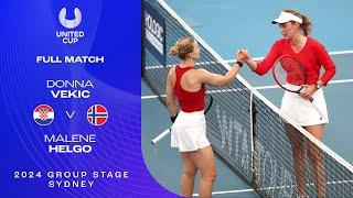 Donna Vekic v Malene Helgo Full Match | United Cup 2024 Group F