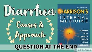 DIARRHEA | Etiology | Types | Acute vs Chronic | Approach | Treatment | Harrison