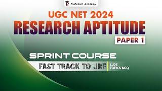 Paper 1 - UGC NET | June 2024 | Re exam - Sprint Course | Research Aptitude | Sure Topics MCQ