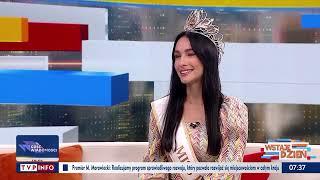 Kim jest najpiękniejsza Polka? Ewa Jakubiec, Miss Polonia 2023, gościem TVP Info