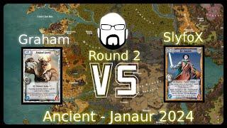 Ancient Event - Round 2 - Graham vs SlyfoX | Warlord: Saga of the Storm CCG