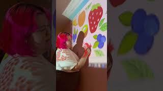 Painting Our Fruity Mural Timelapse | #Queer #DIY #Nonbinary