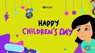 Happy Children's Day | November 14 | Children's day Background | Status | Motion graphics | Anividz