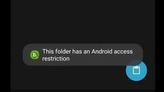 Fix This folder has an Android access restriction in zarchiver | folder Android access restriction