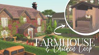 Farm, CHICKEN COOP, Pig Sty & Stables NO CC Sims 4 Speed Build English Brick Country Farmhouse