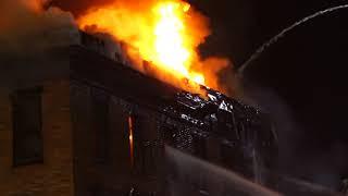 TRENTON NEW JERSEY MAJOR FIRE 10/14/21 HEAVY FIRE AND COLLAPSE IN A COMMERCIAL STRUCTURE