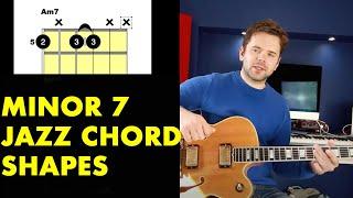 Minor 7 chord shapes for jazz guitar 