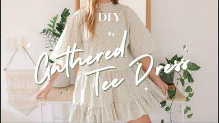 DIY // Gathered Tee Dress