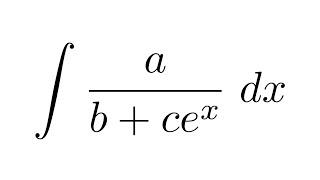 Integral of a/(b+ce^x)