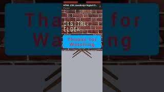 How do you make a digital clock with Html Css|| Html Css digital clock.