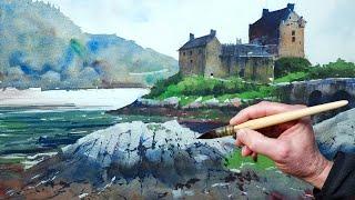 How to paint a Scottish Castle in Watercolor