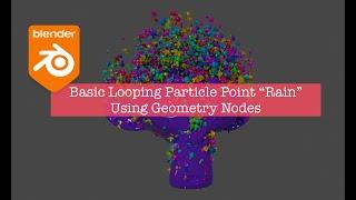 LIVENODING Simple Points Particle Rain Using Geometry Nodes