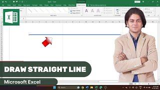 How to Draw a Straight Line in Excel? #exceltutorial