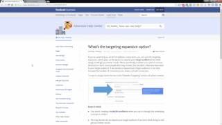 Facebook Ads Targeting Expansion Tool Explained