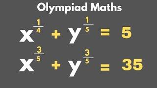 USA OLYMPIAD Maths | Solve the system of equation  find the values of x and y