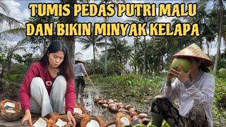 MENCOBA BIKIN MINYAK KELAPA HASIL KEBUN SENDIRI DIRUMAH