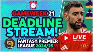 FPL GAMEWEEK 21 LIVE DEADLINE STREAM  | CAPTAIN FOR GW21?  | Fantasy Premier League 2024/25