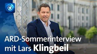 ARD-Sommerinterview mit Lars Klingbeil, SPD-Vorsitzender