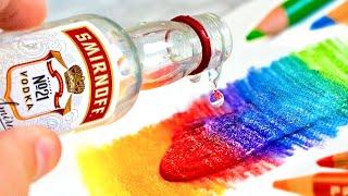 Put Alcohol on Colored Pencil & SEE WHAT HAPPENS!(pro trick)
