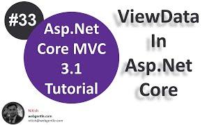 (#33) ViewData in Asp.Net Core | Pass data from View to Layout | Asp.Net Core tutorial