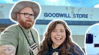 We SHUT DOWN a Goodwill! And Vintage Trailer Update