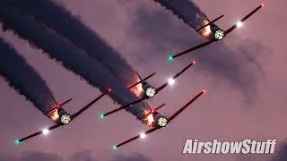 Aeroshell Aerobatic Team Night Show - EAA AirVenture Oshkosh 2019