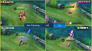 LEGAL DRONE VIEW FEATURE AIM PANNING ON DIFFERENT HEROES ~ MLBB