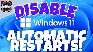 Windows Tutorial: DISABLE Automatic Restart After Windows Updates