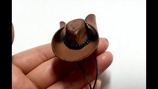 Miniature Cowboy Hat /Polymer Clay Tutorial /폴리머클레이로 미니어쳐 카우보이 모자 만들기