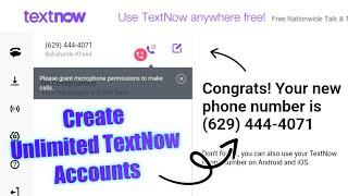 How To Create Unlimited TextNow Accounts! (2023)