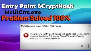 [FIX] Entry Point BCryptHash Could Not Be Located | MCUICNT.EXE ERROR FIX (2024)