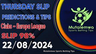 FOOTBALL PREDICTIONS TODAY 22/08/2024 PREDICTIONS TODAY | BETTING TIPS, #betting@sports betting tips