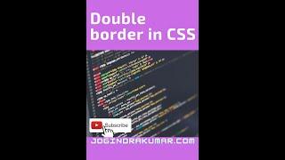 HOW TO CREATE DOUBLE BORDER IN CSS #html #css #shorts #border