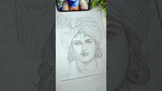 Krishna ji outline drawing  #drawing #art #krishna #youtubeshorts #shorts #shorts