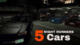 5 cars extented garage : Night Runners MODS and more