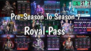 PUBG: NEW STATE // Pre-Season To Season 7  All ROYAL PASS 