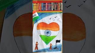 Happy Republic Day #National tricolor #Flag drawing #painting tricolor#india #26january#shorts