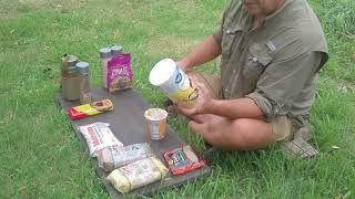 Odins Wolf Survival shows how much food it takes to feed a normal man for a day.   Part one