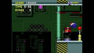 Hitting Robotnik in Scrap Brain Zone Act 2