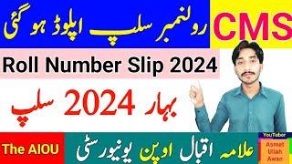 AIOU Spring 2024 Roll Number Slip | Download Roll Number Slip | The AIOU