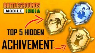 TOP 5 HIDDEN ACHIVEMENT IN BGMI | ALL HIDDEN ACHIVEMENTS IS HERE | Kumari Gamer