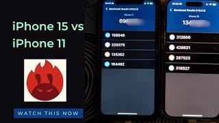 iPhone 15 vs iPhone 11 AnTuTu Benchmark Test 2024