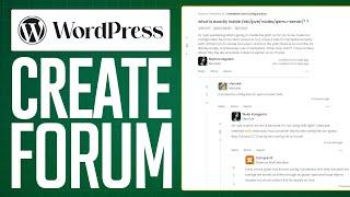 How To Create A Forum Using WordPress (2024) Step by Step Tutorial