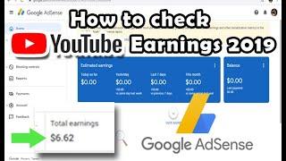 How to check Estimated YouTube Earnings in AdSense 2019