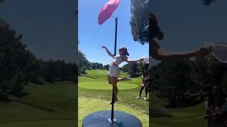 Golf girl found a stripper pole at the turn #shorts