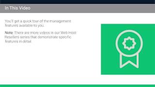 Web Host Resellers: Introduction to the Reseller Management Center