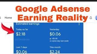 Google Adsense Earning Reality ||Google Adsense 1k Views Earning || Google Adsense Indian traffic