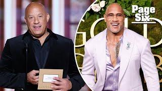 Vin Diesel gives The Rock playful shout-out at Golden Globes 2025 years after feud: ‘Hey, Dwayne’